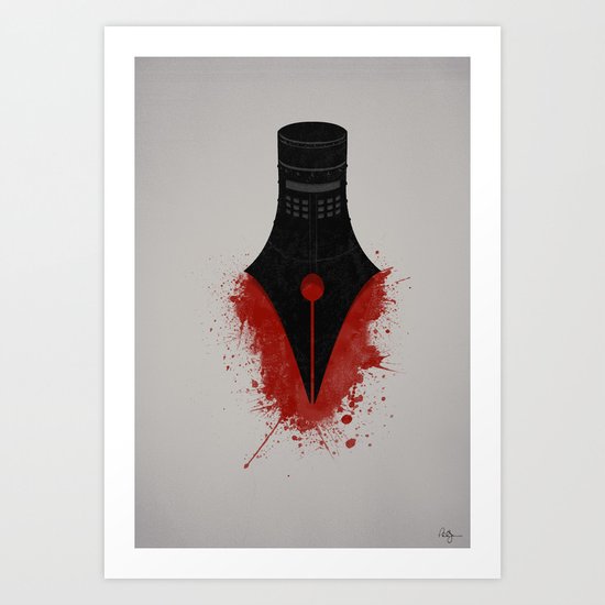 The sword is mightier than the pen Art Print