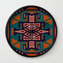 fan art, africa, african, continent, design, background, pattern, tracery, poster, banner, aframerican, tribal,  ornament, ornamental, geometric, traditional, ethnic, motif,  Wall Clock