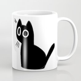 Slightly Emotional Black Cat Coffee Mug