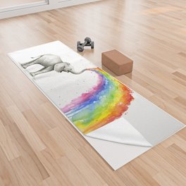 Rainbow Baby Elephant Yoga Towel