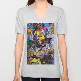 Color Jungle V Neck T Shirt