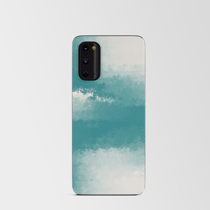 The Call of the Ocean 1 - Minimal Contemporary Abstract - White, Blue, Cyan Android Card Case