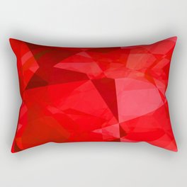 Mottled Red Poinsettia 1 Ephemeral Abstract Polygons 2 Rectangular Pillow