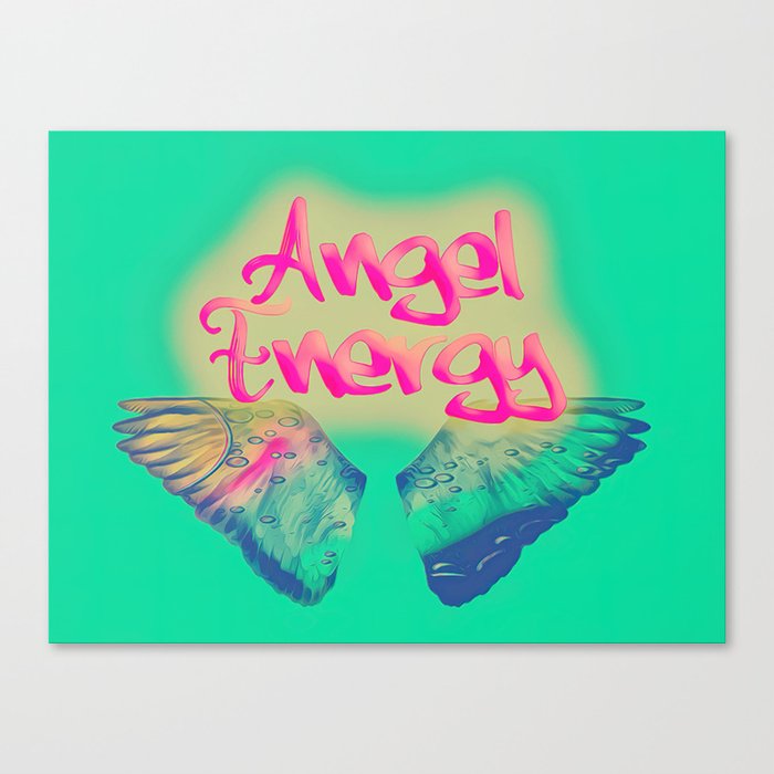 Angel Energy pink, dreams, pastel, love, cute,  Canvas Print