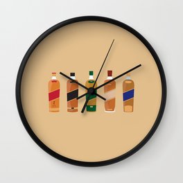 The Johnnie Walker Family Wall Clock | Graphic Design, Vector, Illustration, Pop Art 