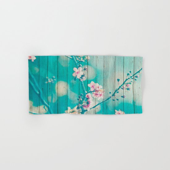 Sweet Flowers on Wood 01 Hand & Bath Towel