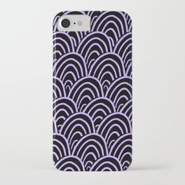 Abstract Scales (Lilac on Black) iPhone Case