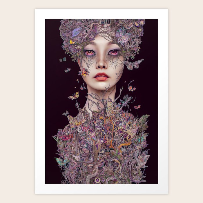 My Anxiety is Beautiful | Psychedelic Intricate Portrait Art Print