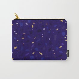 Blue Terrazzo Pattern Carry-All Pouch