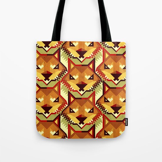 The Bold Wolf pattern Tote Bag