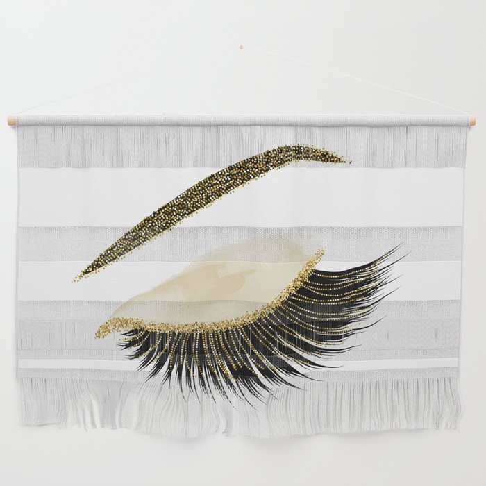 Glittery gold  lashes Wall Hanging