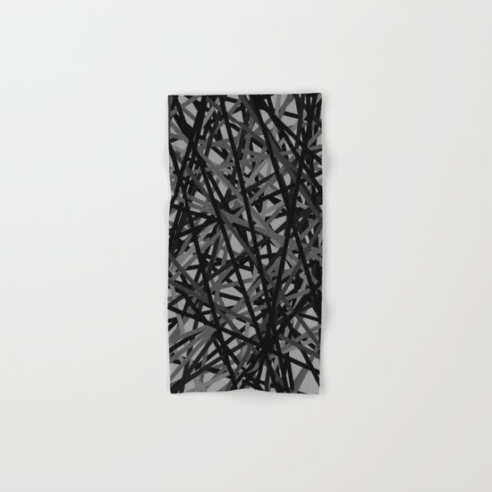 Kerplunk Extended Black and White Hand & Bath Towel