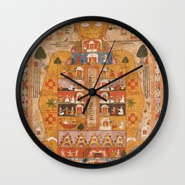 Jain Cosmic Diamgram of Lokapurusha Wall Clock
