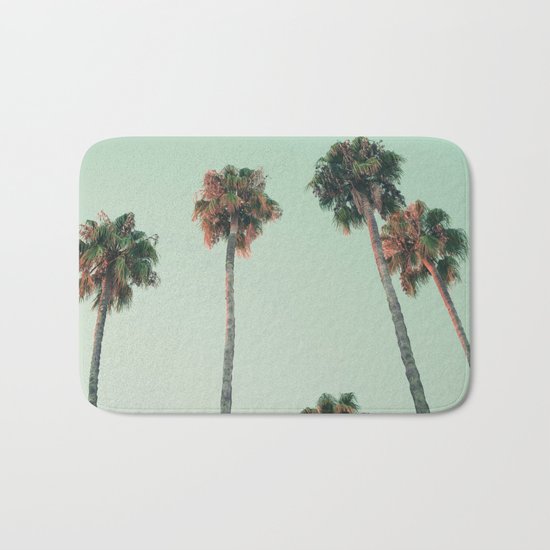 Palm trees at sunset Bath Mat