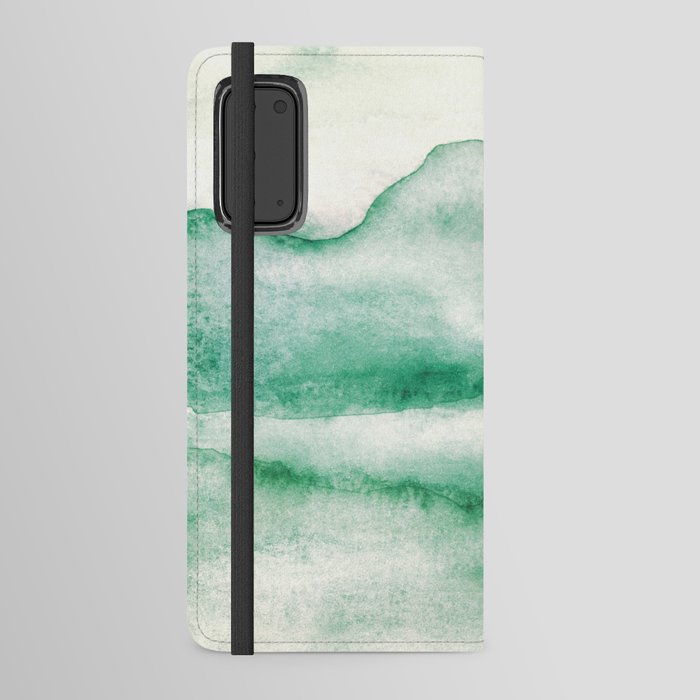 Serene Green Mountain Landscape Android Wallet Case