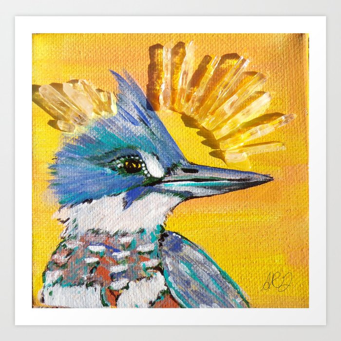 Kingfisher's crown Art Print