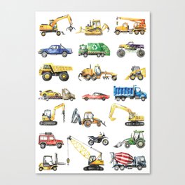 Cars and trucks Canvas Print