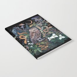 Owl and Snakes Mushroom forest Notebook