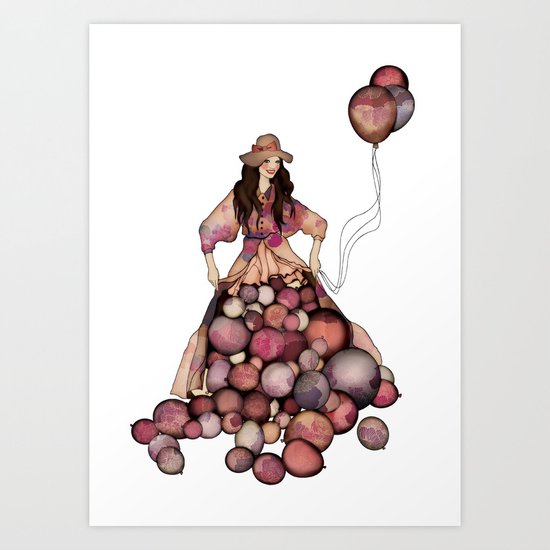 Le Ballon // Birthday Art Print