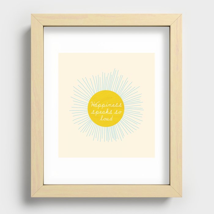 Abstraction_NEW_SUN_HAPPINESS_LOVE_YELLOW_POP_ART_0105AA Recessed Framed Print