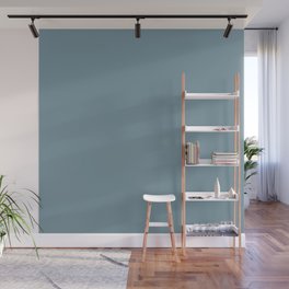 Solid Dusty Blue Color Wall Mural