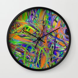 Abstract expressionist Art. Abstract Painting 75. Wall Clock