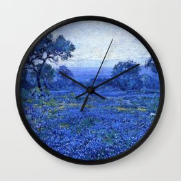 Bluebonnet pastoral scene landscape painting by Robert Julian Onderdonk Wall Clock