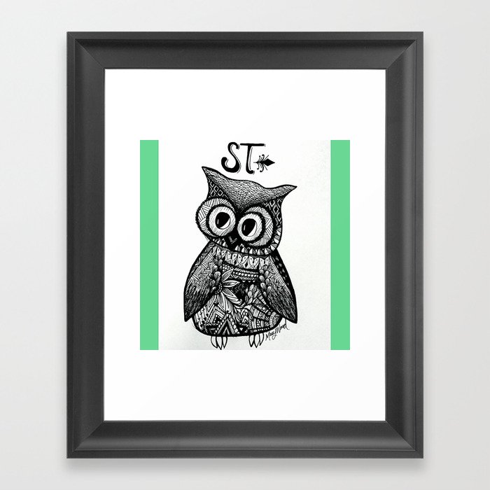 ST Personalized Owl  Framed Art Print