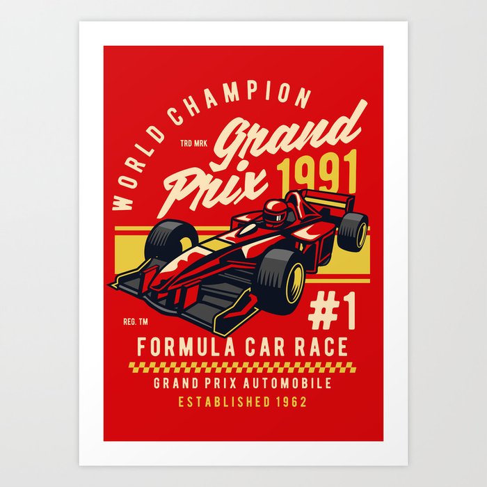 Formula Car Race Art Print