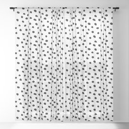 Abstract Dots on White Sheer Curtain