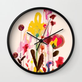 viva glow Wall Clock | Painting, Nature, Abstract, Digital 