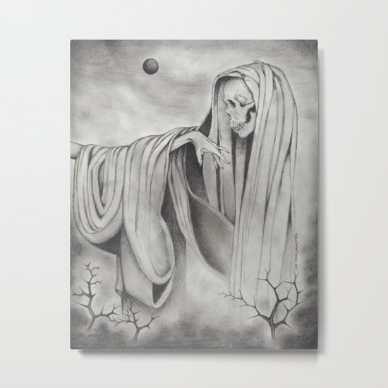 Black Blood Moon Metal Print