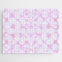 Pink and white grid watercolor Jigsaw Puzzle