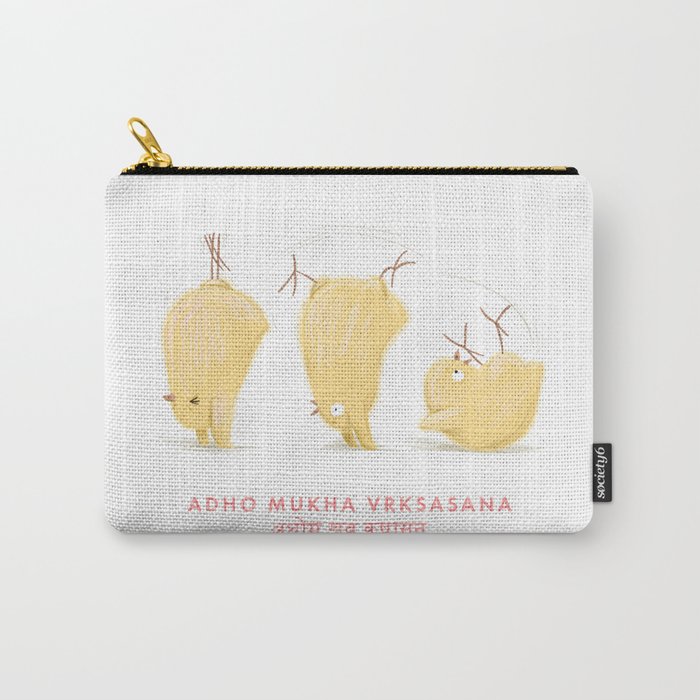 Adho Mukha Vrksasana Chicken Yoga Carry-All Pouch