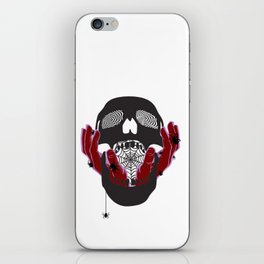 Skull with hands iPhone Skin