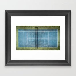 Aerial Tennis Court Framed Art Print