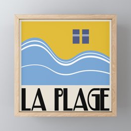 'La Plage' Framed Mini Art Print