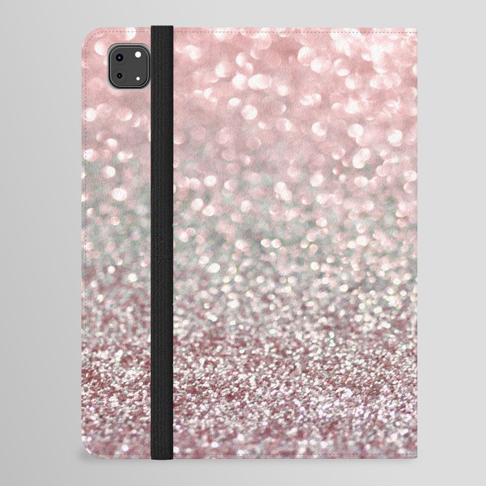 Girly Pink Snowfall iPad Folio Case