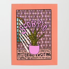 Scorpio Plant Poster