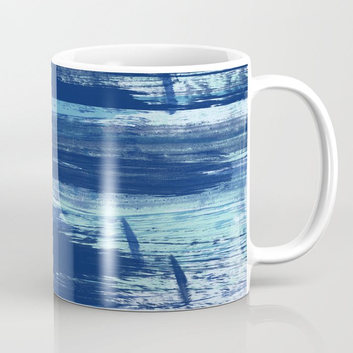 Blue Brush Strokes  Coffee Mug