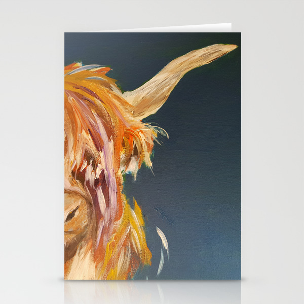 Bonnie Highland Cow Stationery Cards By Alannarae Society6