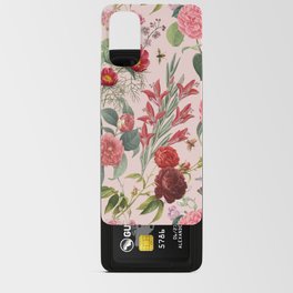 Pink Rose Garden - Vintage Botanical Illustration Collage Android Card Case
