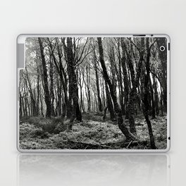 Blay Berries in a Scottish Highlands Birch Forest in Black and White Laptop Skin
