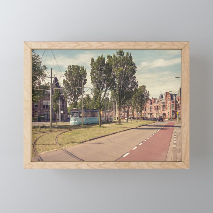 The Hague Street - Film Photography - Travel Photo Art  Framed Mini Art Print