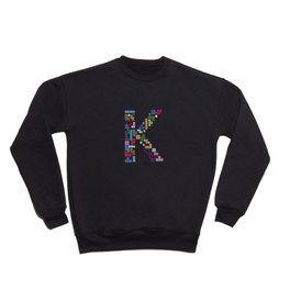 letter k - gaming blocks Crewneck Sweatshirt