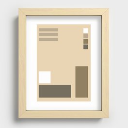 Minimal and Tan Recessed Framed Print
