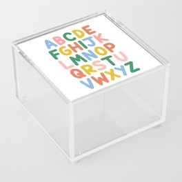 Alphabet Poster - Colorful ABC Nursery Prints Acrylic Box