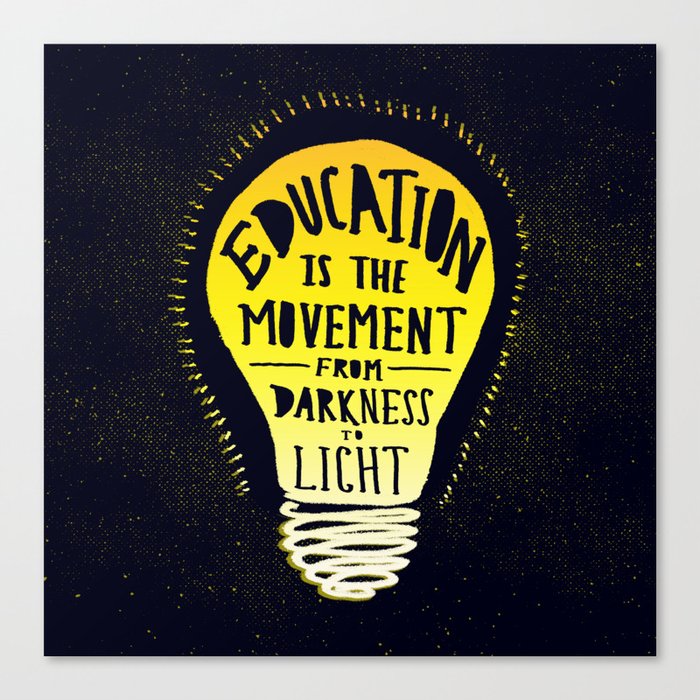 Education - Dark to Light - Night Edition Canvas Print