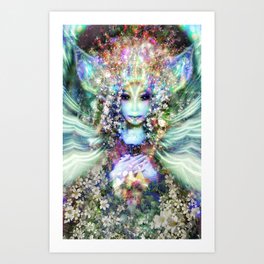 Star Traveller Art Print | Fairy, Painting, Spiritual, Cosmicbeing, Otherworld, Startraveller, Starbeing, Lightbeing, Fantasy 