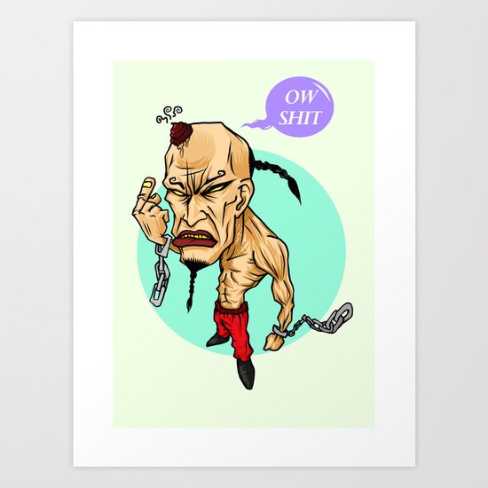 angry guy Art Print